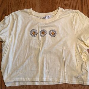 Love on a Hanger Yellow Short Sleeve Tee with Relaxed Fit